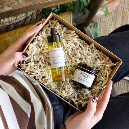 Beautiful Acrely Farms giftset unwrapping