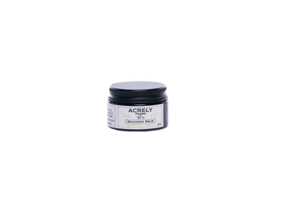 Small jar of Recovery Balm on a white background