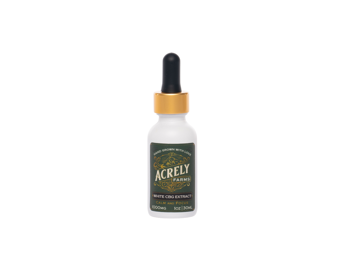 1000mg White CBG Oil Extract | Acrely Farms