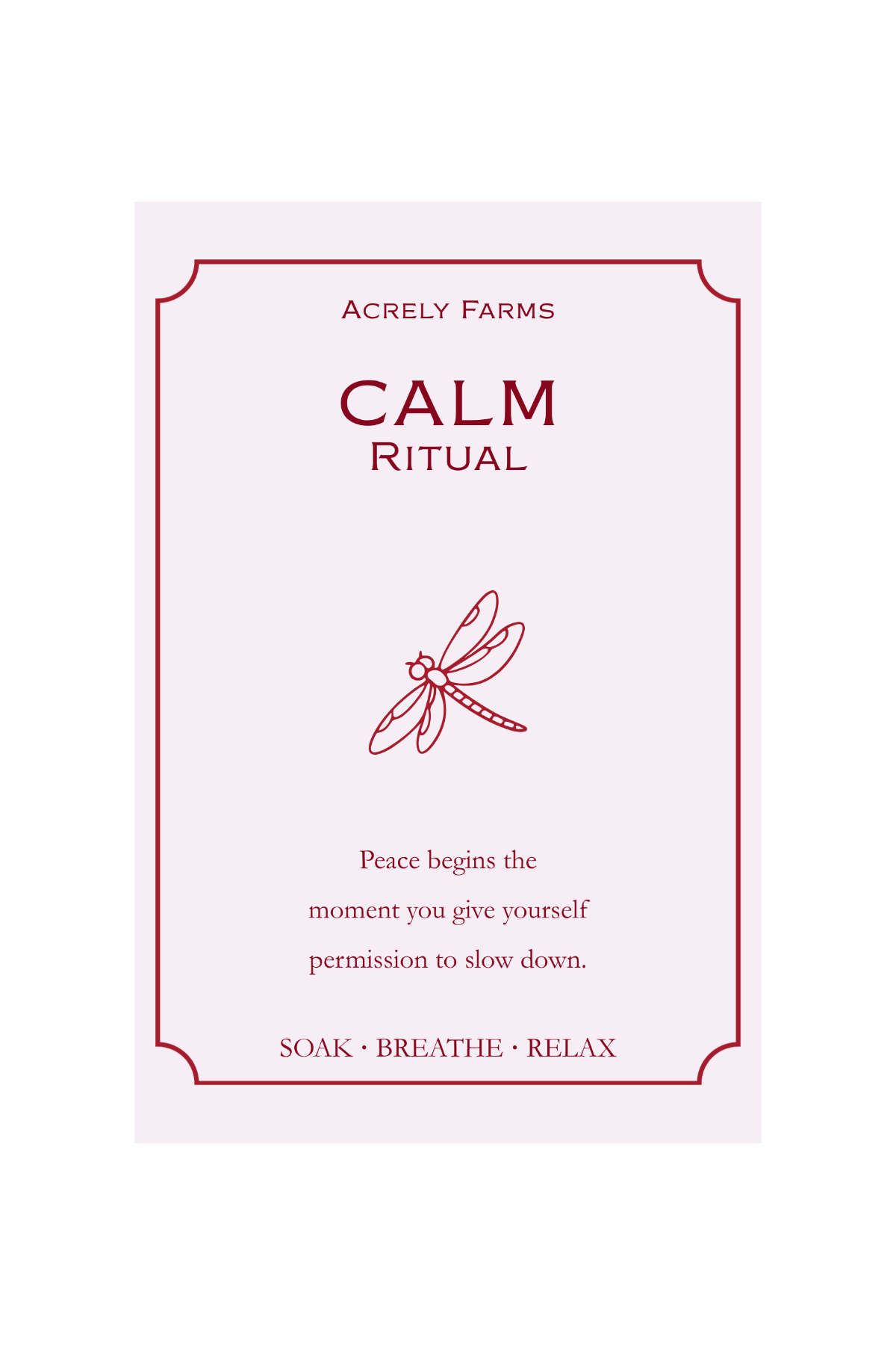 A square product card or label for &
