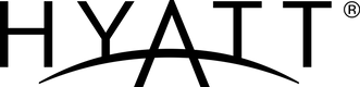 Hyatt logo in black on a white background